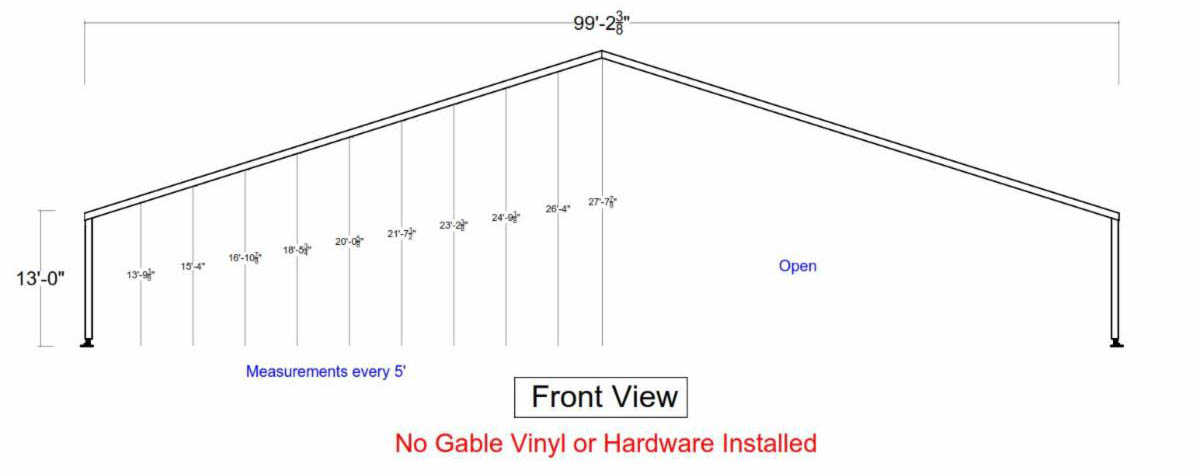 gable-free clear span structure drawing